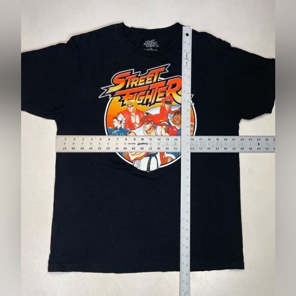 Street Fighter Graphic T-shirt Men Large Black Short Sleeve - Picture 5 of 5